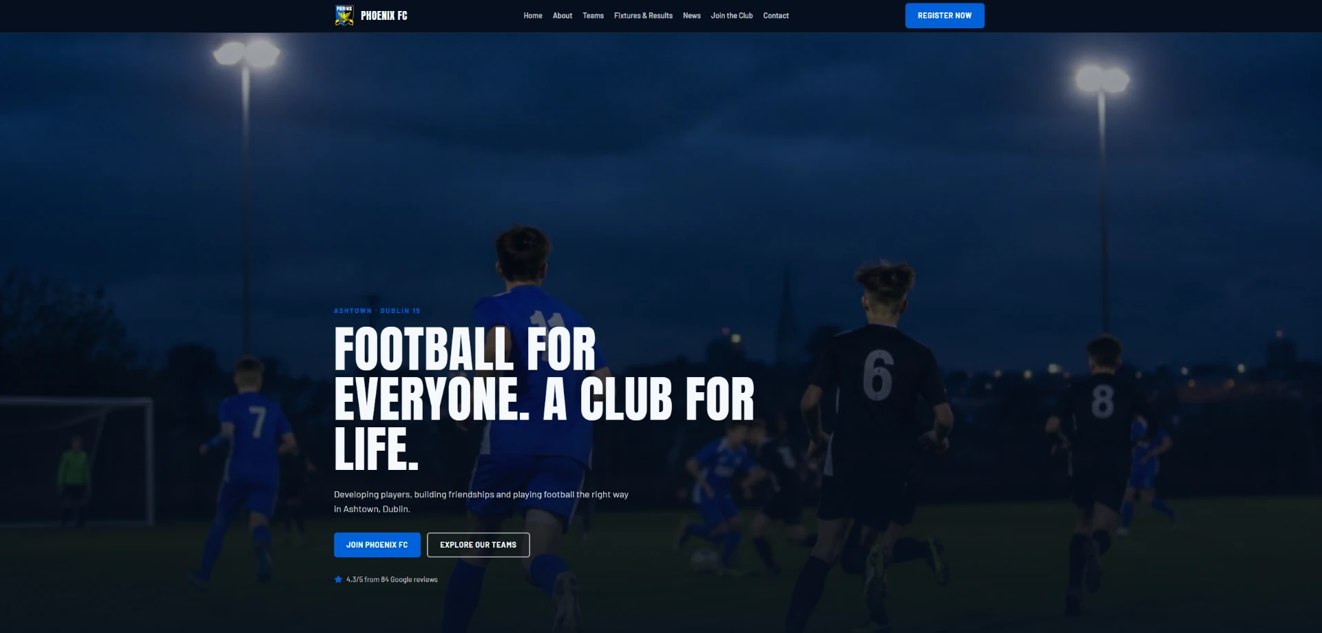 Phoenix FC website preview